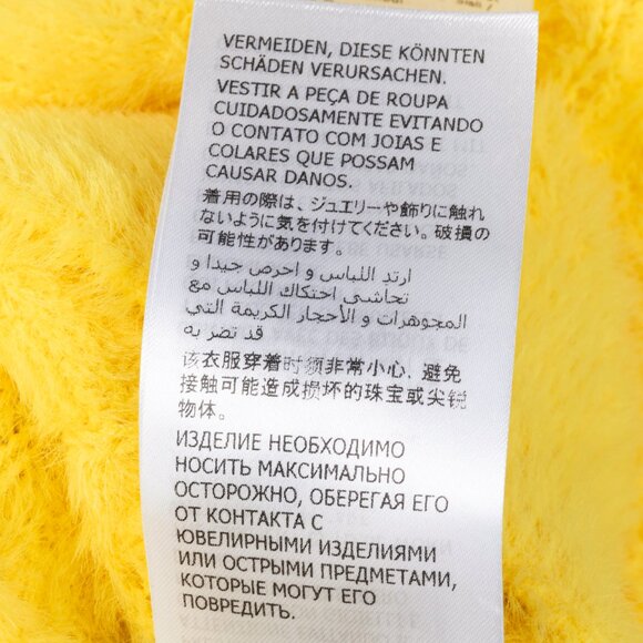 Gucci x Adidas Yellow Fuzzy Cable-Knit Embroidered Short-Sleeve Sweater - Picture 13 of 13